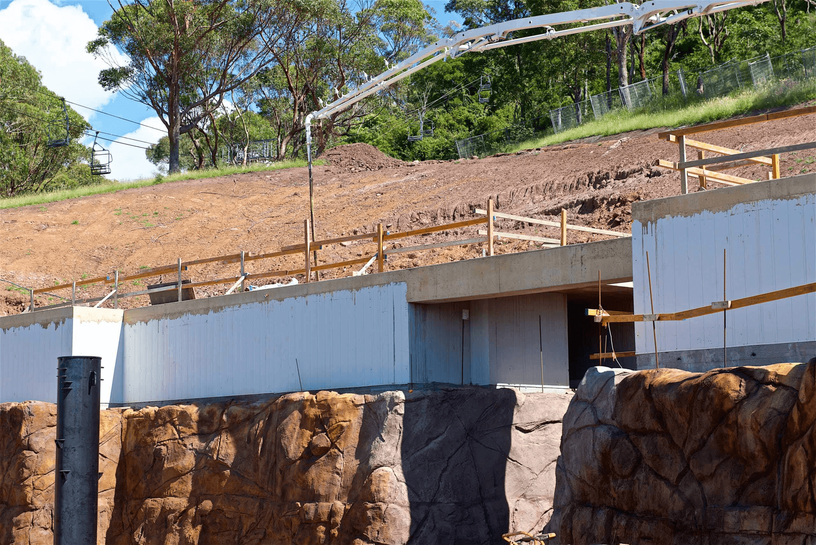 Pump house at Jamberoo Action Park under construction