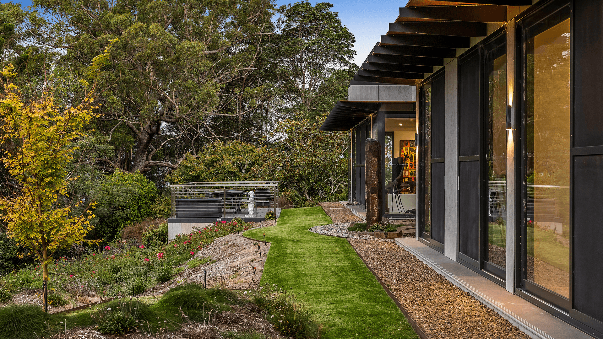 Landscaped garden in Toowoomba home