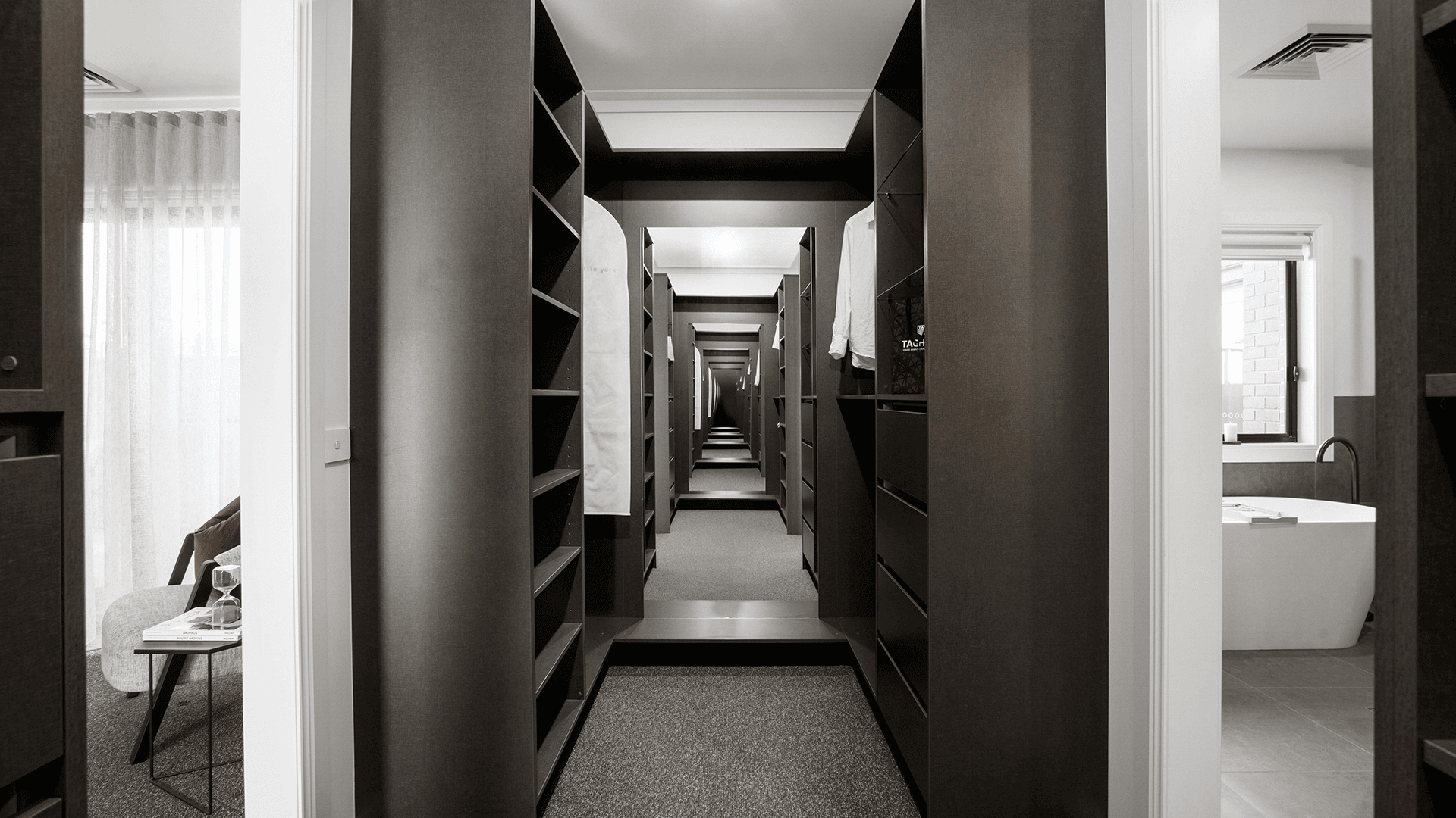 Walk in robe in Gilchrist Homes display