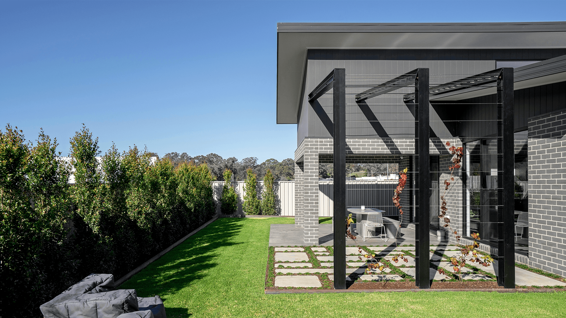 Alfresco with Cemintel cladding and brick