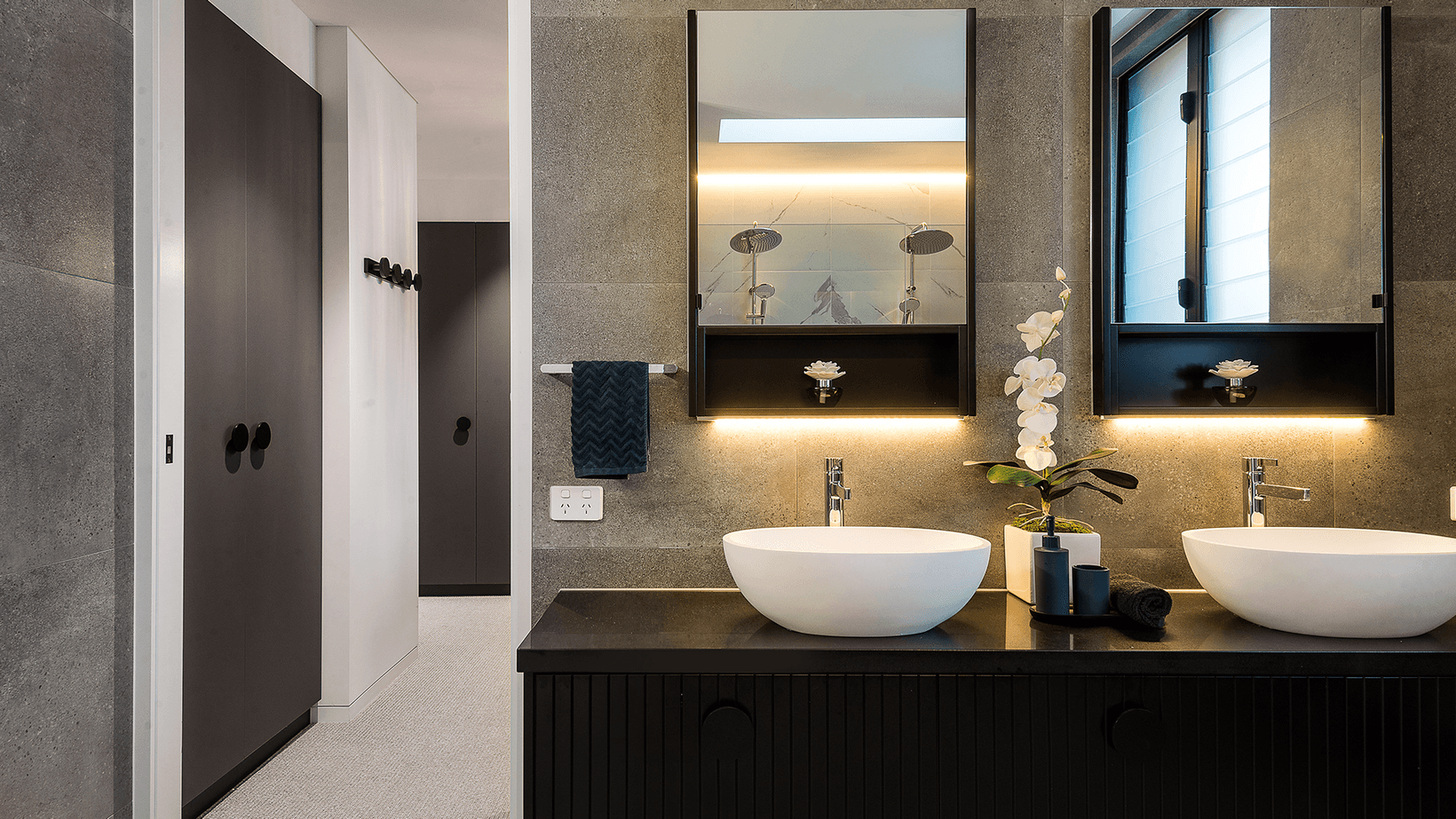 Bathroom in Reece Keil back to front house