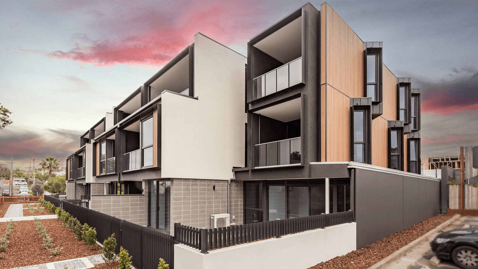Double storey townhouses with mixed Cemintel Territory panels