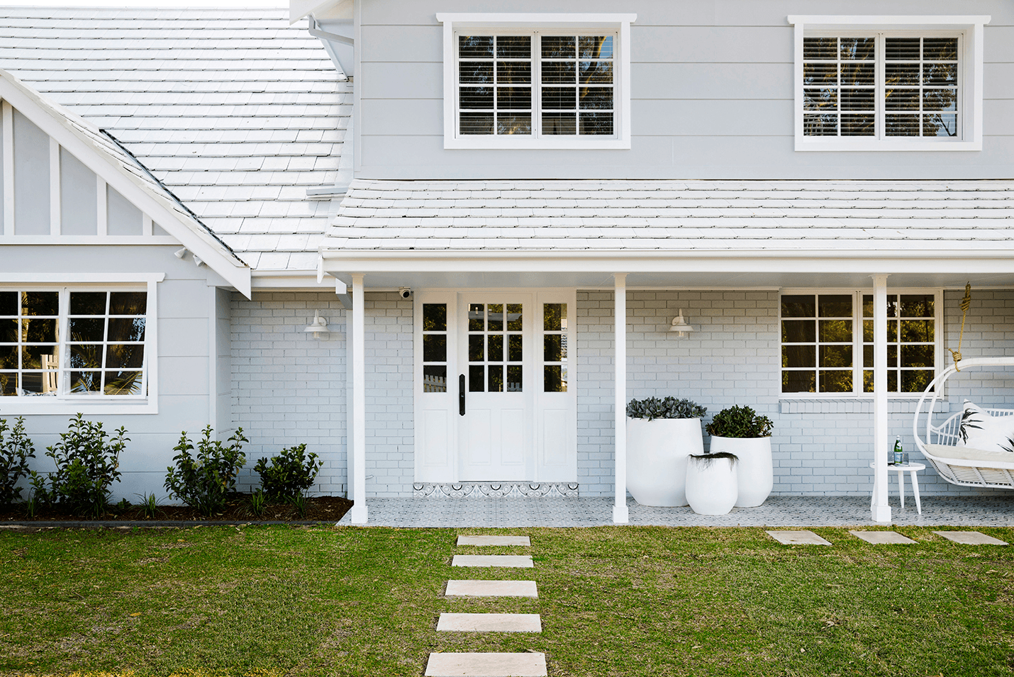 Three Birds Hamptons Makeover front door