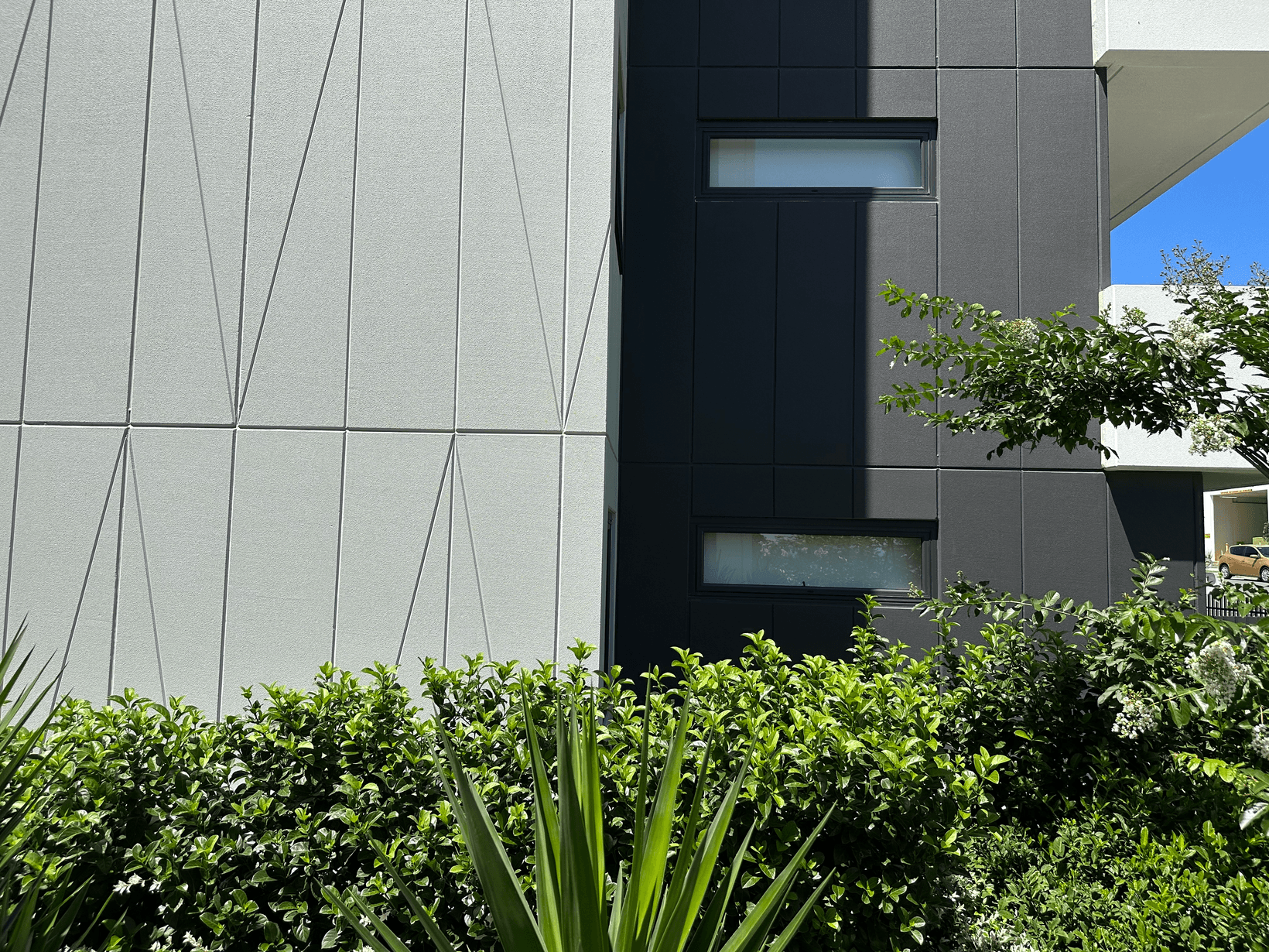 Schofields Gardens PowerPattern facade close up of pattern