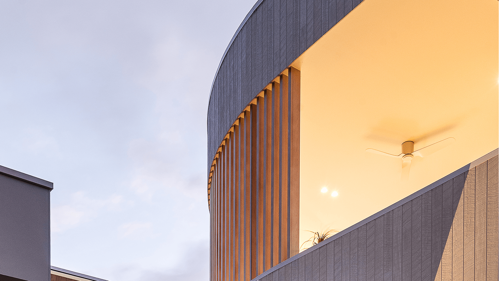 Curved Territory cladding in residential home